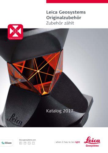 Leica Geosystems Original Accessories Catalogue.